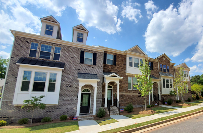 Gorgeous brick and stone condo community using North Georgia Brick. 