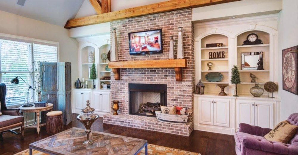 brick fireplace - north georgia brick