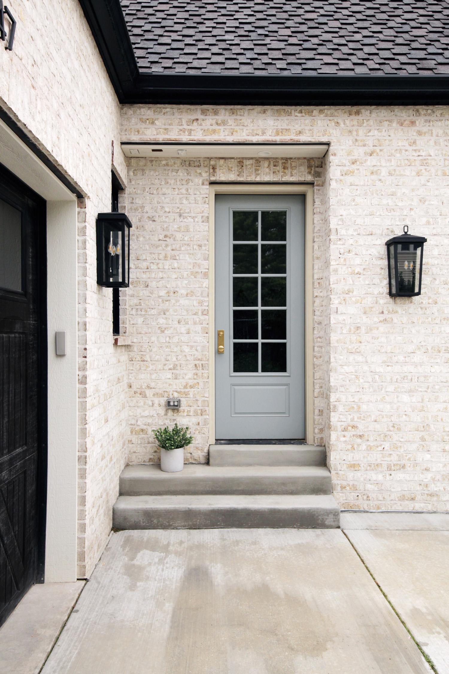 Exterior home white brick